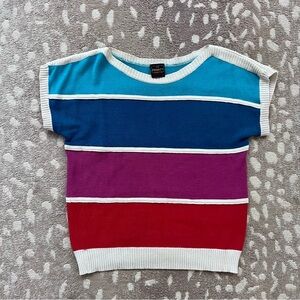 Vintage 1980’s “top priority” top cotton blend striped
Cotton blend